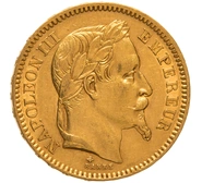 Pièce 20 Francs Or Napoléon III Tête Laurée 1866 A
