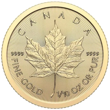 Pièce Maple Leaf Or 1/10 Once 2024