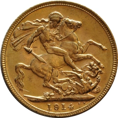 Pièce Souverain Or 1914 (M)