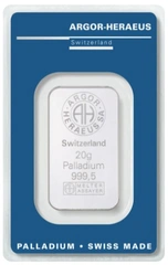 Lingot de Palladium 20g Argor-Heraeus