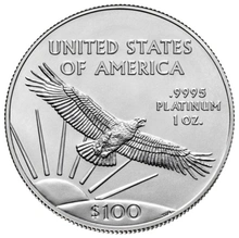 Pièce 100 Dollars US Platine Eagle 1 Once 2022