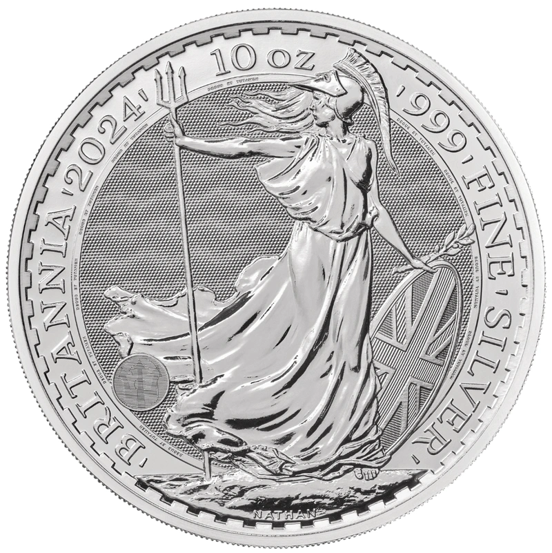 Pièce Britannia Argent 10 Onces 2024