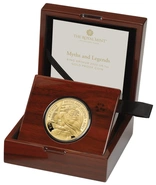 2023 Mythes et légendes du roi Arthur Pièce d'or de 1 once dans une boîte