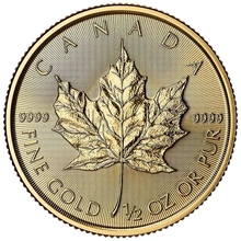 Pièce Maple Leaf Or 1/2 Once 2026
