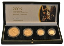 4 Pièces Souverains Or 2006 BE en Boîte