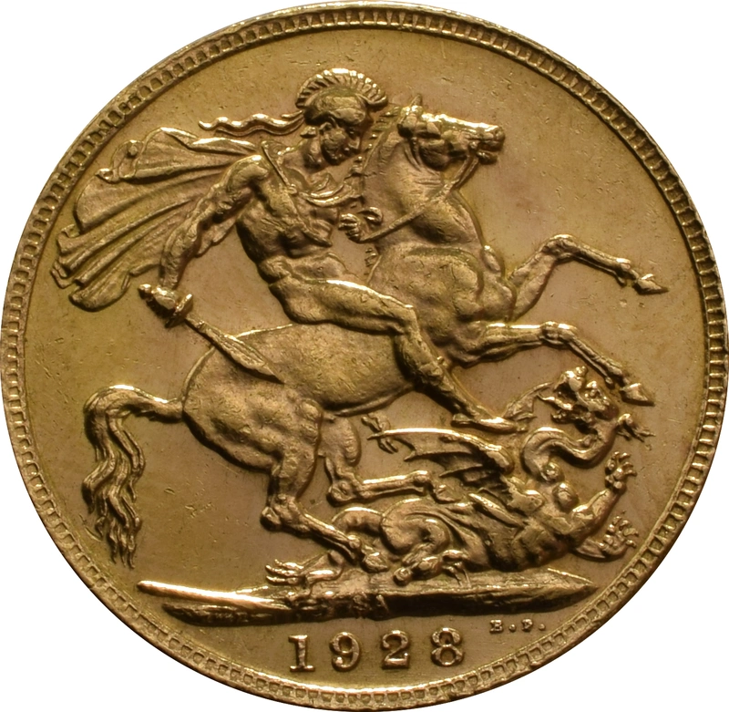 Pièce Souverain Or 1928 Georges V SA