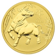Collection Perth Mint Lunar en or de 1/2 once - 2021 Année du Bœuf