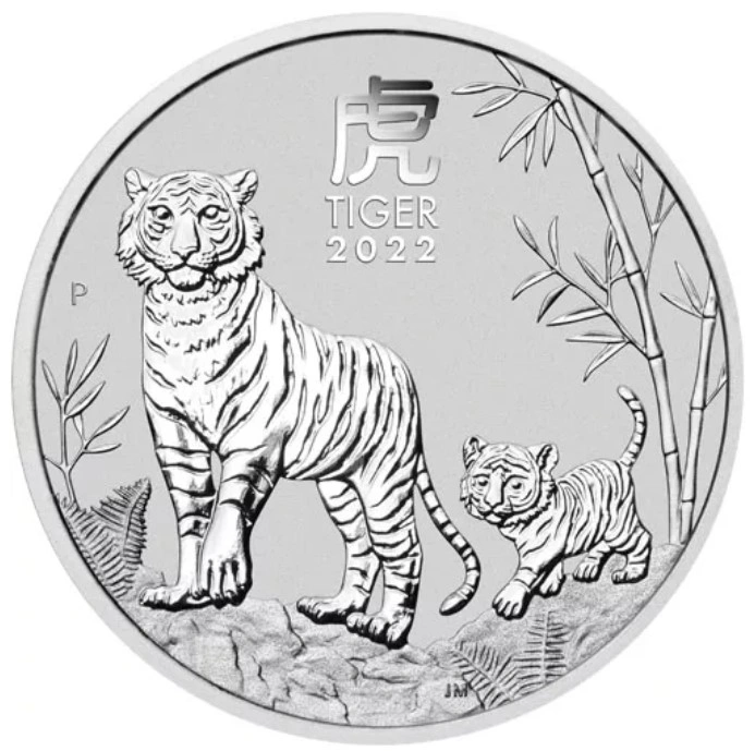 Pièce Perth Mint Lunar Argent 1 Once 2022 Année du Tigre