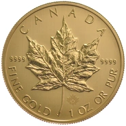 Pièce Maple Leaf Or 1 Once 2015