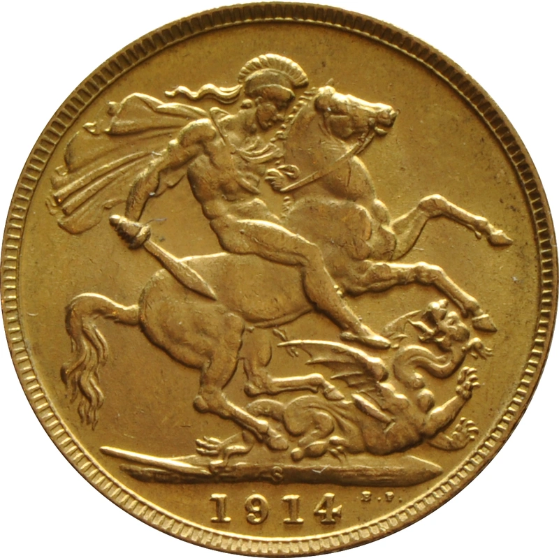Pièce Souverain Or 1914 Georges V (S)