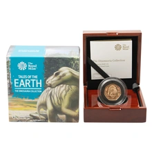 Pièce 50 Pence Or 2020 Dinosaures Iguanodon BE en Boîte