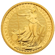 Pièce Britannia Or 1/4 Once 2023 Elisabeth II