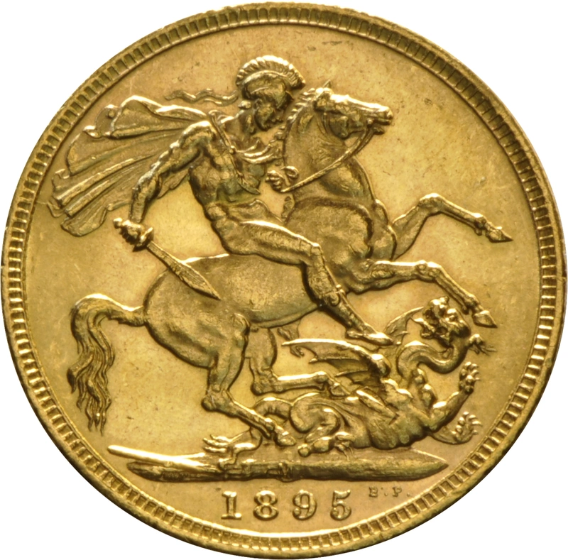 Pièce Souverain Or 1895 Victoria Tête Vieille M