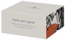 Pièce Royal Mint Mythes et Légendes Argent 2 Onces 2023 Morgan Le Fay en Boîte
