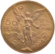 Pièce 50 Pesos Or Mexicain