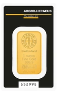 Lingot d'Or 1 Once Argor-Heraeus
