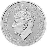 Pièce Britannia Argent 1 Once 2023 Couronnement