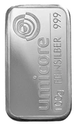 Lingot d'Argent 100g Umicore
