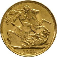 Pièce Souverain Or 1911 (S)