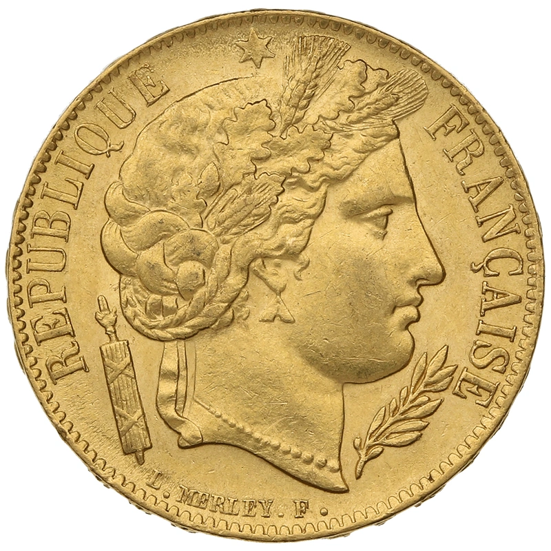 Pièce 20 Francs Or 1851 Cérès