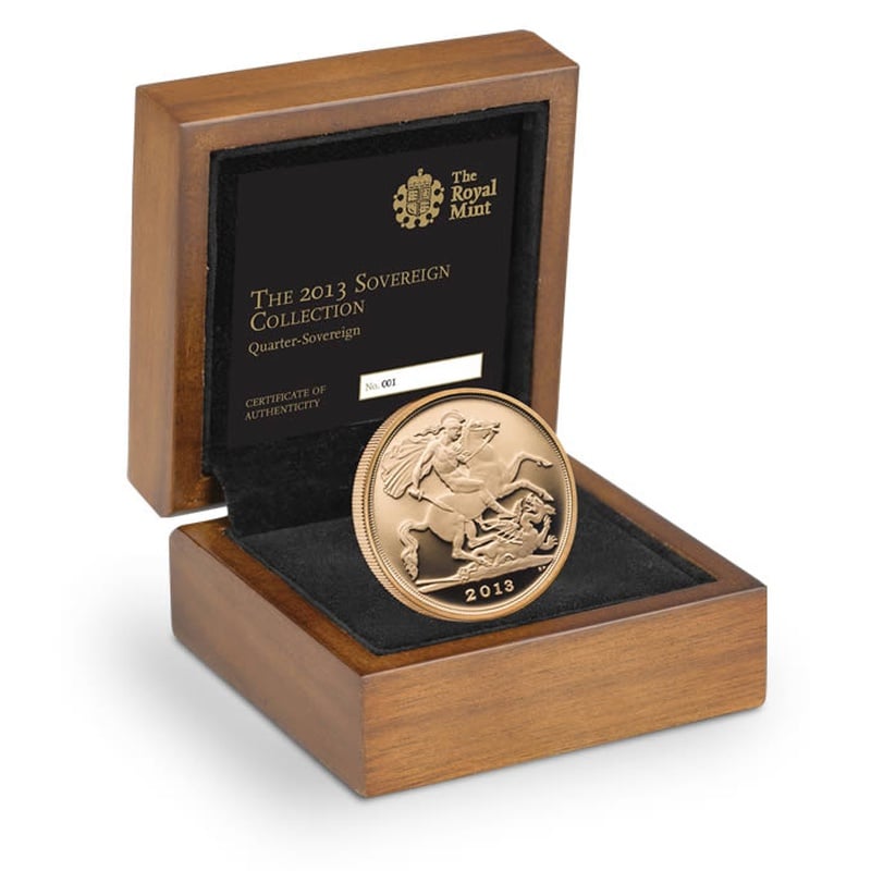 2013 Boxed Quarter Sovereign Gold Proof Coin