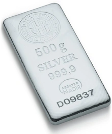 Lingot d'Argent 500g Nadir