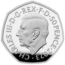 Pièce 50 Pence Argent 2023 Le Bonhomme de Neige BE en Boîte