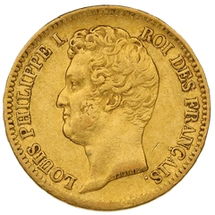 Pièce 20 Francs Or 1831 Louis-Philippe Tranche en Creux A