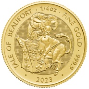 2023 L'Éale de Beaufort Collection Royal Mint Tudor Beasts Or 1/4 Once