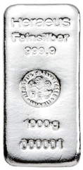 Lingot d'Argent 1Kg Heraeus