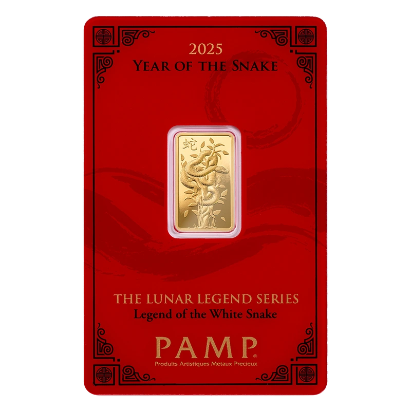 2025 Lingot or PAMP 5gr année du serpent