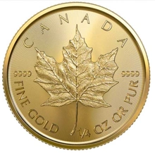 Pièce Maple Leaf Or 1/4 Once 2023