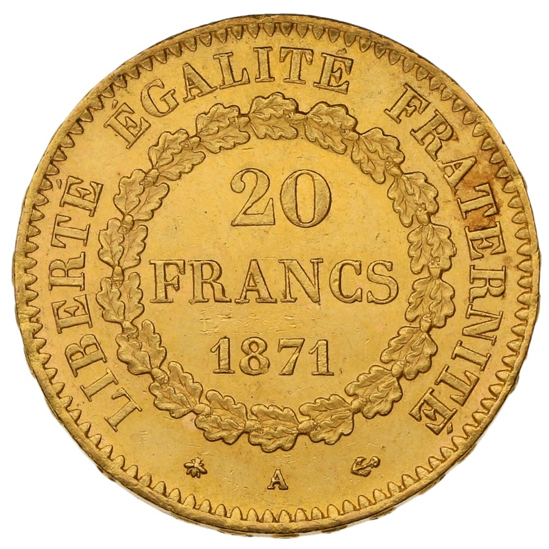 1871 20 French Francs - Guardian Angel - A