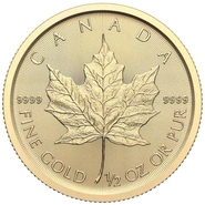 Pièce Maple Leaf Or 1/2 Once 2026