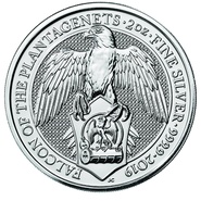 Collection Royal Mint Queen's Beasts en argent de 2 onces 2019 - Le Faucon