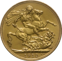 Pièce Souverain Or 1912