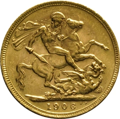 Pièce Souverain Or 1906 Édouard VII M