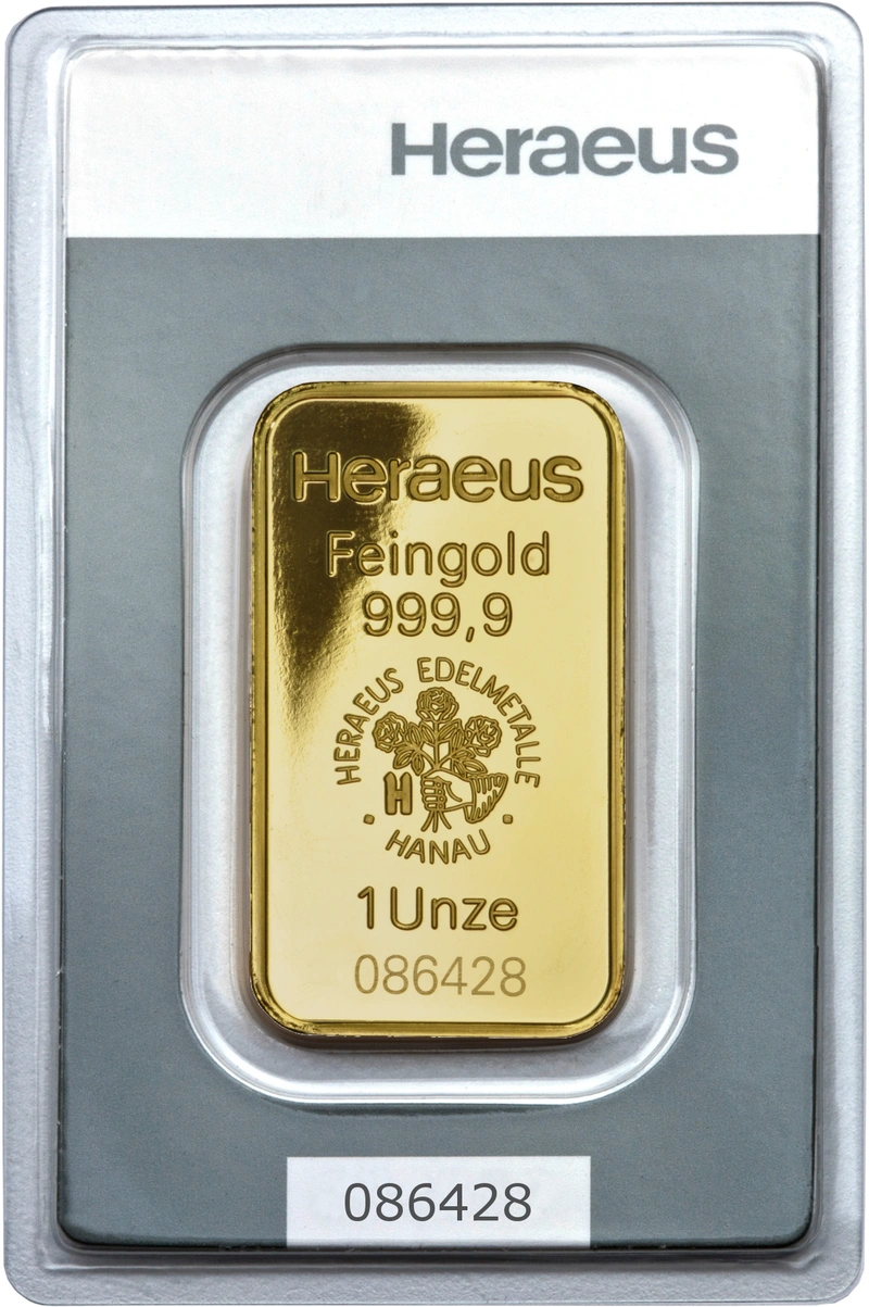 Lingot d'Or 1 Once Heraeus
