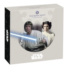 Star Wars Coffret Belle épreuve Pièce Argent 2 onces Luke Skywalker et Princesse Leia 2023