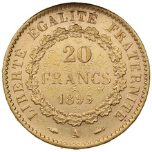 20 Francs Or Génie 3ème République 1895 A