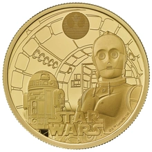 Pièce Star Wars Or 1 Once 2023 R2-D2 et C-3PO BE en Boîte