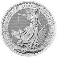Pièce Britannia Argent 10 Onces 2024