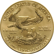 Pièce 50 Dollars Or American Eagle 1 Once 2017