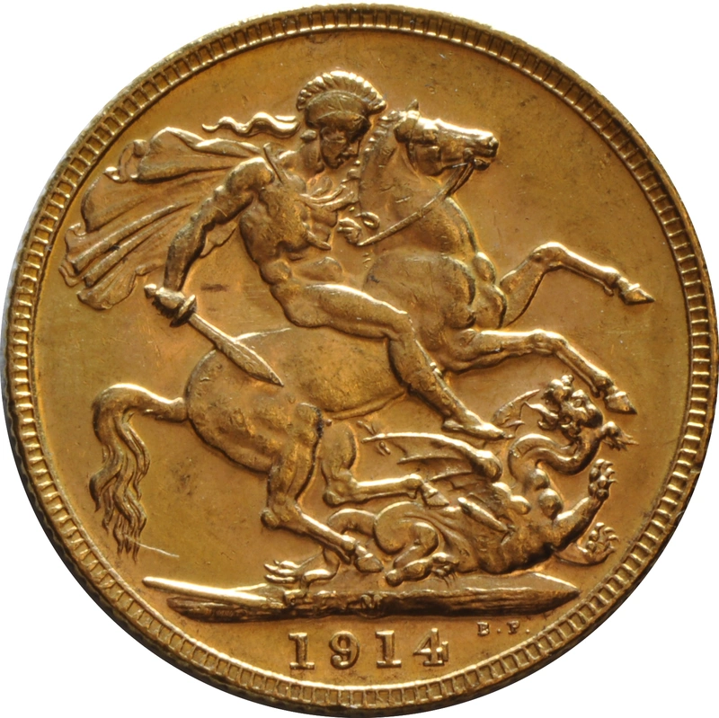 Pièce Souverain Or 1914 (M)
