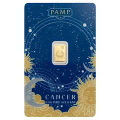 0.5g Lingot d'Or PAMP Zodiac Cancer Minted