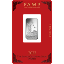 Lingot d'Argent 10g Pamp 2023 Année du Lapin
