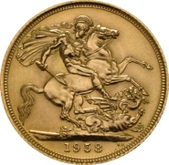 Pièce Souverain Or 1958