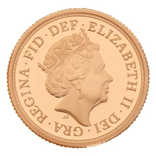 Pièce Souverain Or 2018 Elisabeth II 5ème Tête BE Piéfort Coffret