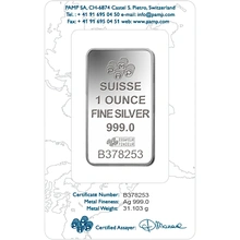 Lingot d'Argent 1 Once Pamp Rosa