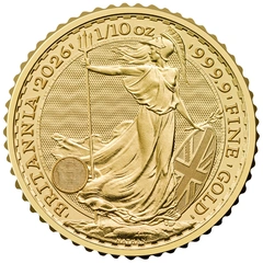 Pièce Britannia Or 1/10 Once 2026